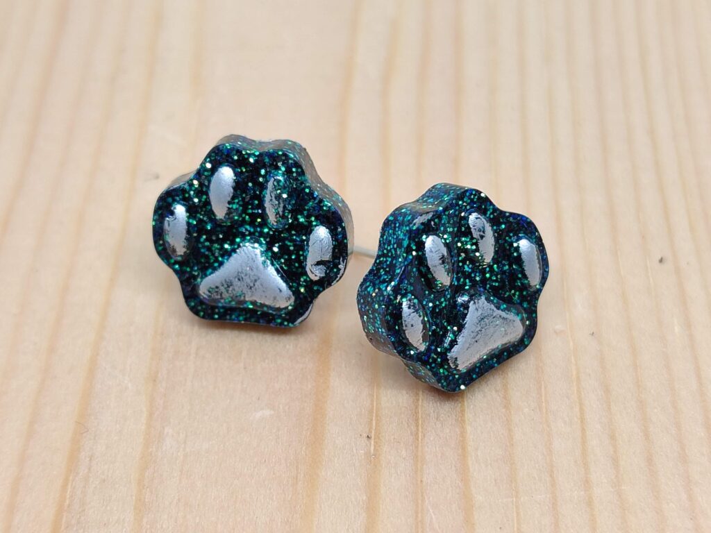 Σκουλαρίκια "Glitter Paws" - Image 3