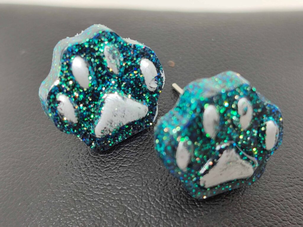 Σκουλαρίκια "Glitter Paws" - Image 4