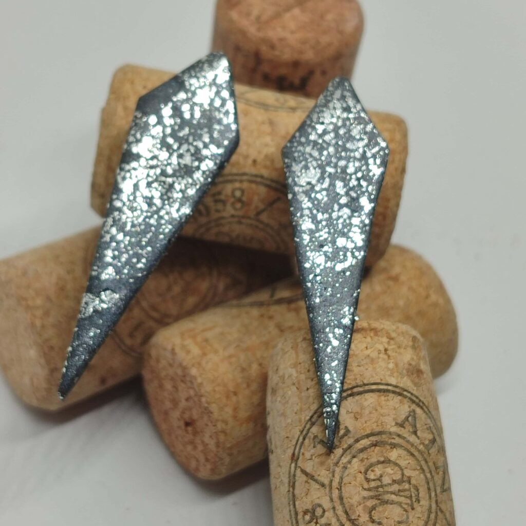Χειροποίητα σκουλαρίκια "EdgeCraft Collection" (metal grey-silver)