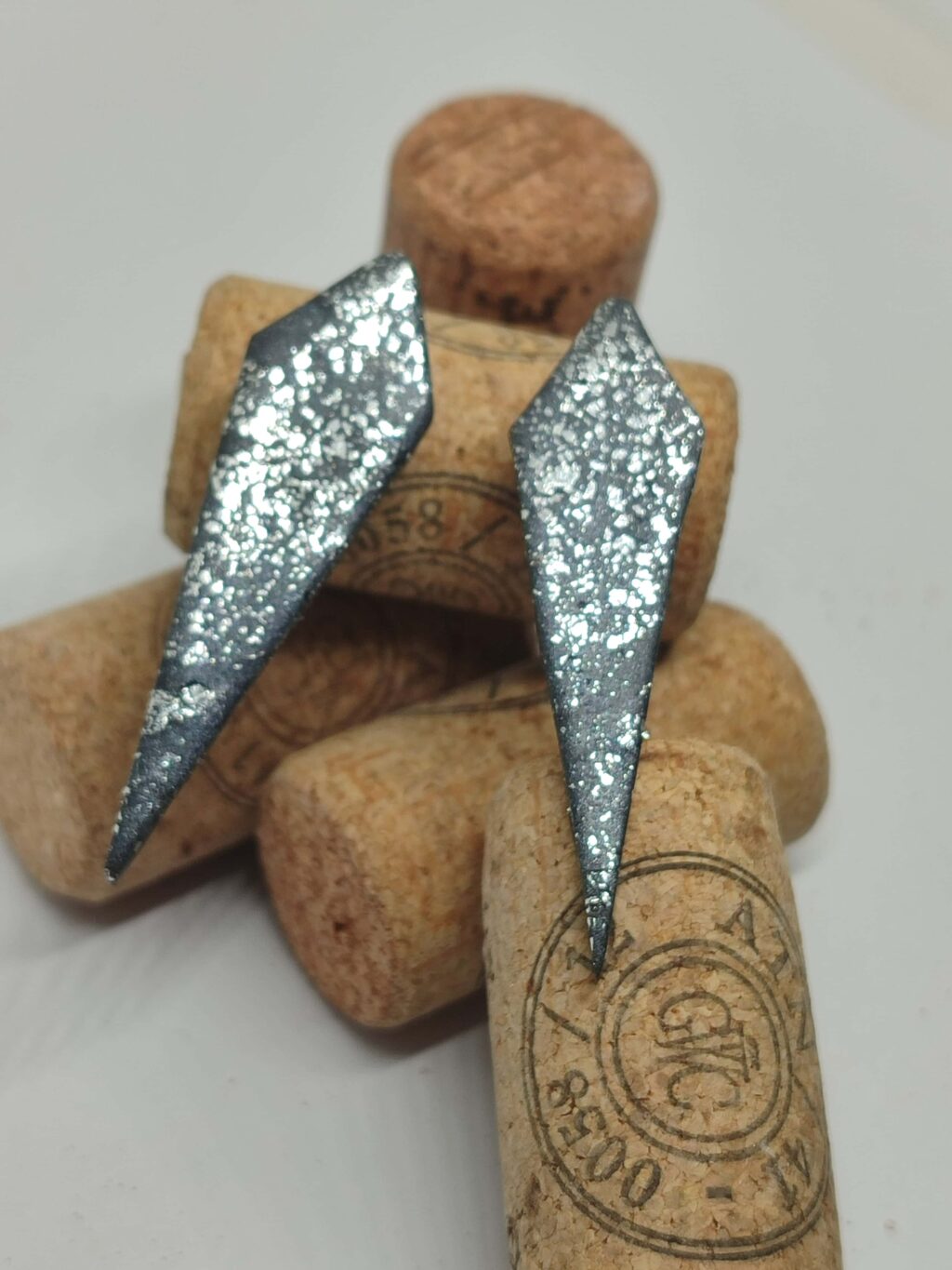 Χειροποίητα σκουλαρίκια "EdgeCraft Collection" (metal grey-silver)