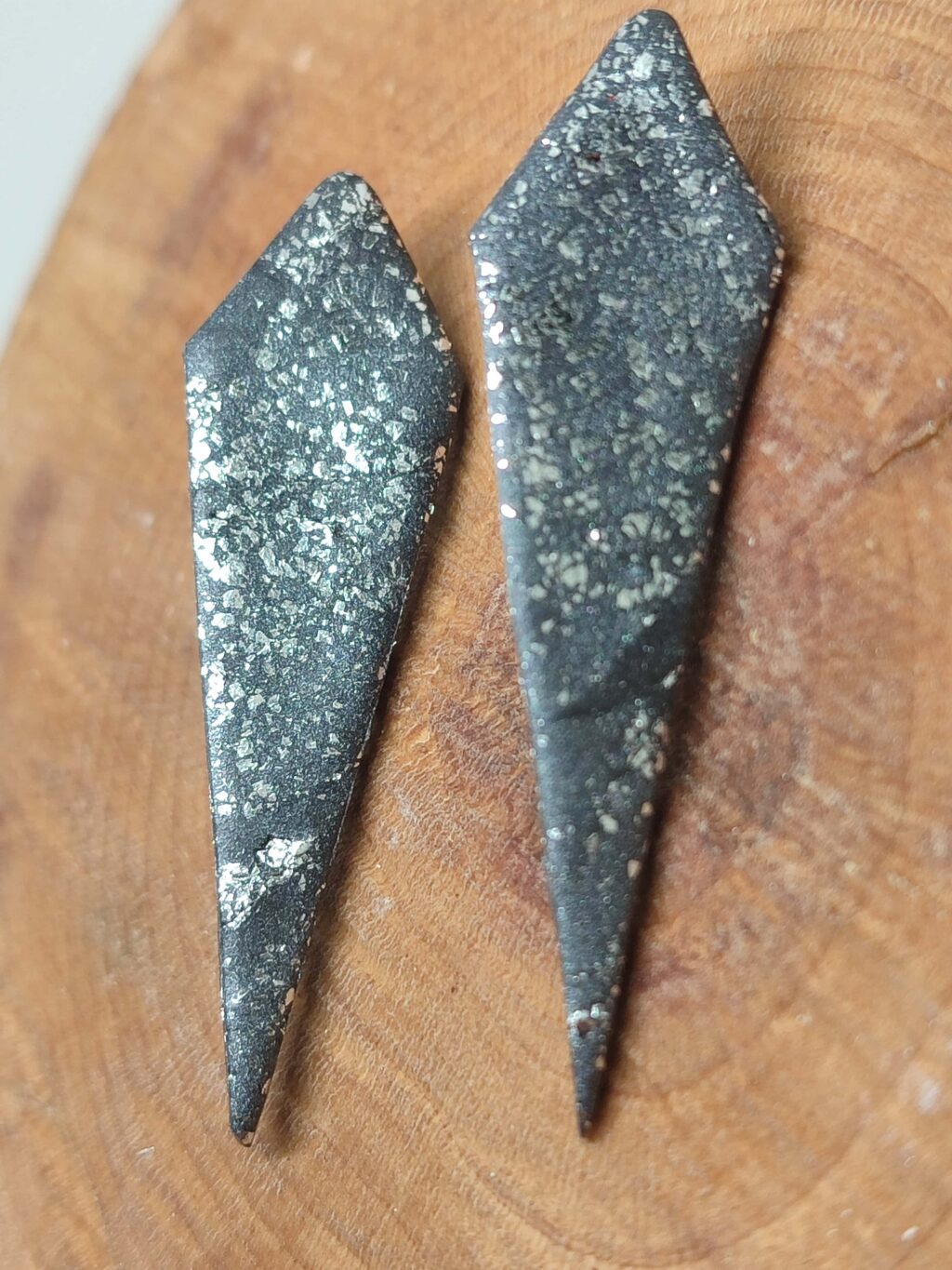 Χειροποίητα σκουλαρίκια "EdgeCraft Collection" (metal grey-silver) - Image 3