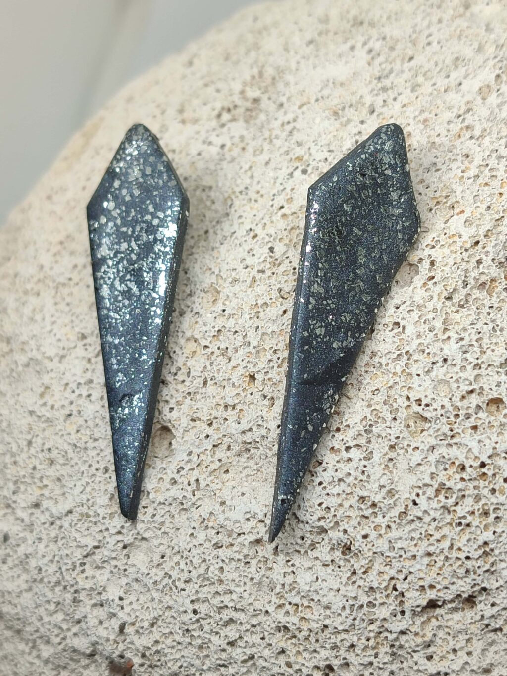 Χειροποίητα σκουλαρίκια "EdgeCraft Collection" (metal grey-silver) - Image 6