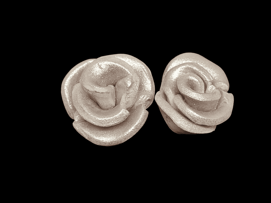 Σκουλαρίκια σειράς "Ethereal Roses" (nude-silver) - Image 2