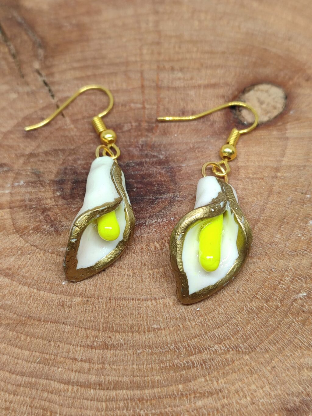 Σκουλαρίκια σειράς "Luminous Lily" (white-gold) - Image 4