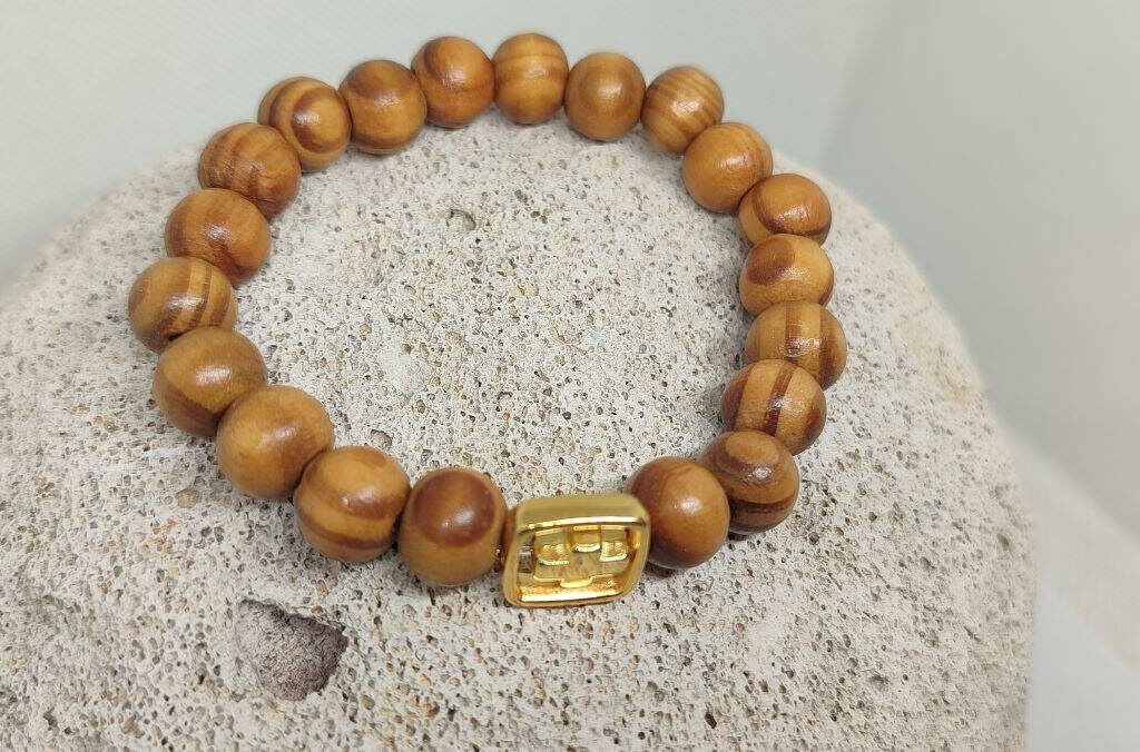 Unisex βραχιόλι σειράς "Terra Pulse" με σταυρό με πλαίσιο