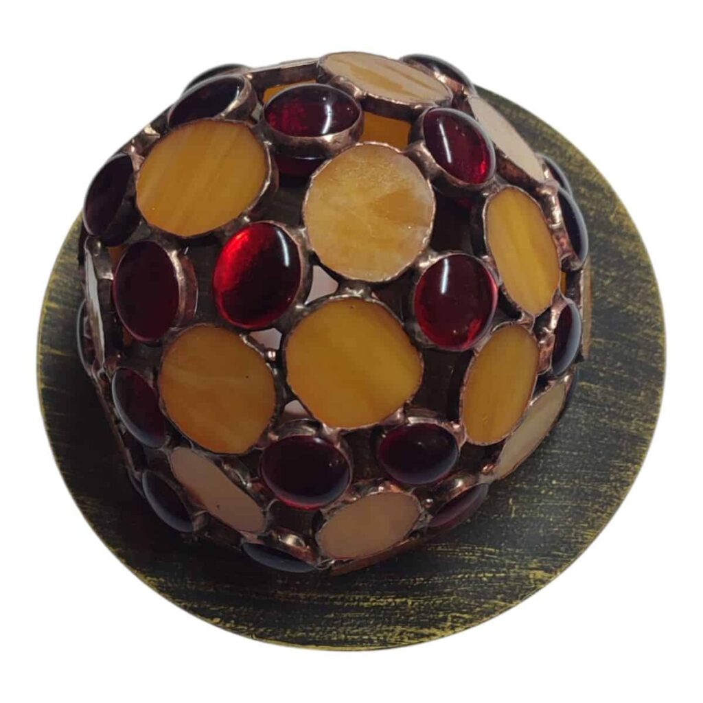 AnMa Gallery 16 Alternative view of Σφαιρικό Διακοσμητικό Φωτιστικό Βιτρό (Κόκκινο Μελί)